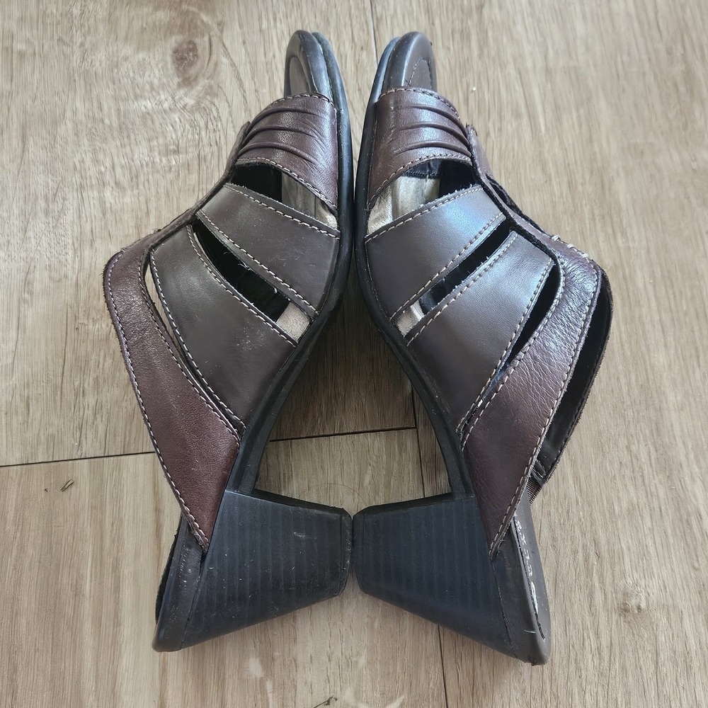 Earth Spirit Classics Womens Size 6 Brown Leather Strapy Heels - Picture 6 of 7